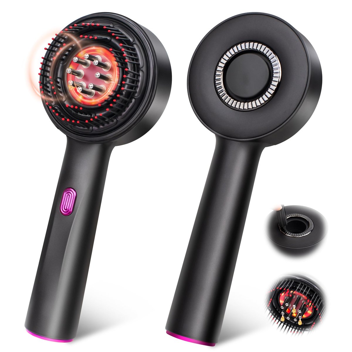 Rechargeable 3-in-1 Scalp Massager & Hair Growth Oil Applicator – Electric Scalp Brush for Home & Travel, Gentle Scratching & Kneading, IPX7 Waterproof for All Hair Types Avelisse