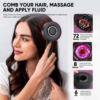 Rechargeable 3-in-1 Scalp Massager & Hair Growth Oil Applicator – Electric Scalp Brush for Home & Travel, Gentle Scratching & Kneading, IPX7 Waterproof for All Hair Types Avelisse