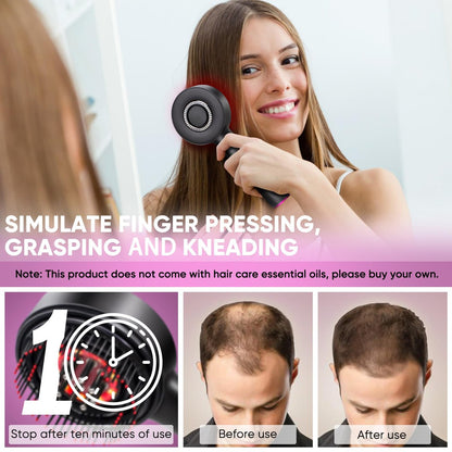 Rechargeable 3-in-1 Scalp Massager & Hair Growth Oil Applicator – Electric Scalp Brush for Home & Travel, Gentle Scratching & Kneading, IPX7 Waterproof for All Hair Types Avelisse