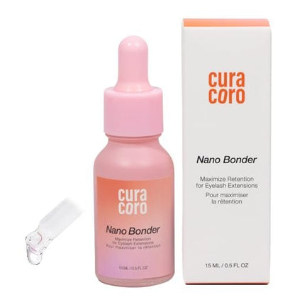 Curacoro Nano Lash Bonder – Super Bonder for Eyelash Extension Glue Accelerator, Water & Oil Proof Lash Sealant, Secures Glue Fumes, Longer Retention & Low Irritation (15ml) Avelisse
