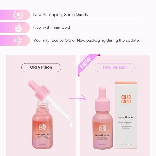 Curacoro Nano Lash Bonder – Super Bonder for Eyelash Extension Glue Accelerator, Water & Oil Proof Lash Sealant, Secures Glue Fumes, Longer Retention & Low Irritation (15ml) Avelisse