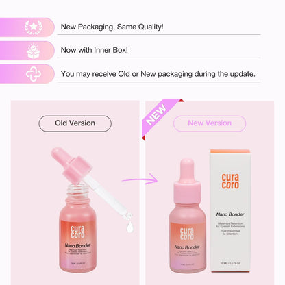 Curacoro Nano Lash Bonder – Super Bonder for Eyelash Extension Glue Accelerator, Water & Oil Proof Lash Sealant, Secures Glue Fumes, Longer Retention & Low Irritation (15ml) Avelisse