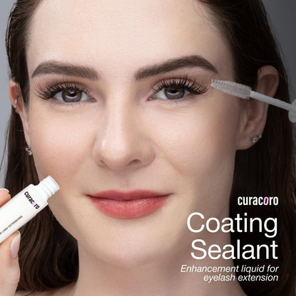 Curacoro 10ML Eyelash Coating Sealant - Professional Protective Topcoat for Long-Lasting Eyelash Extensions, Water-Resistance & Better Retention, Strong, Soft & Silky Lash Extensions Avelisse