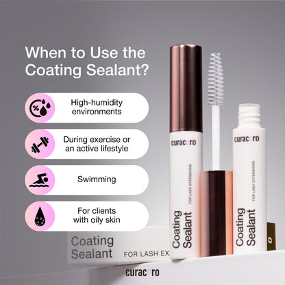 Curacoro 10ML Eyelash Coating Sealant - Professional Protective Topcoat for Long-Lasting Eyelash Extensions, Water-Resistance & Better Retention, Strong, Soft & Silky Lash Extensions Avelisse