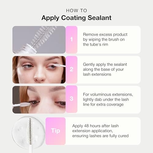 Curacoro 10ML Eyelash Coating Sealant - Professional Protective Topcoat for Long-Lasting Eyelash Extensions, Water-Resistance & Better Retention, Strong, Soft & Silky Lash Extensions Avelisse