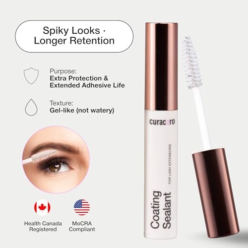 Curacoro 10ML Eyelash Coating Sealant - Professional Protective Topcoat for Long-Lasting Eyelash Extensions, Water-Resistance & Better Retention, Strong, Soft & Silky Lash Extensions Avelisse
