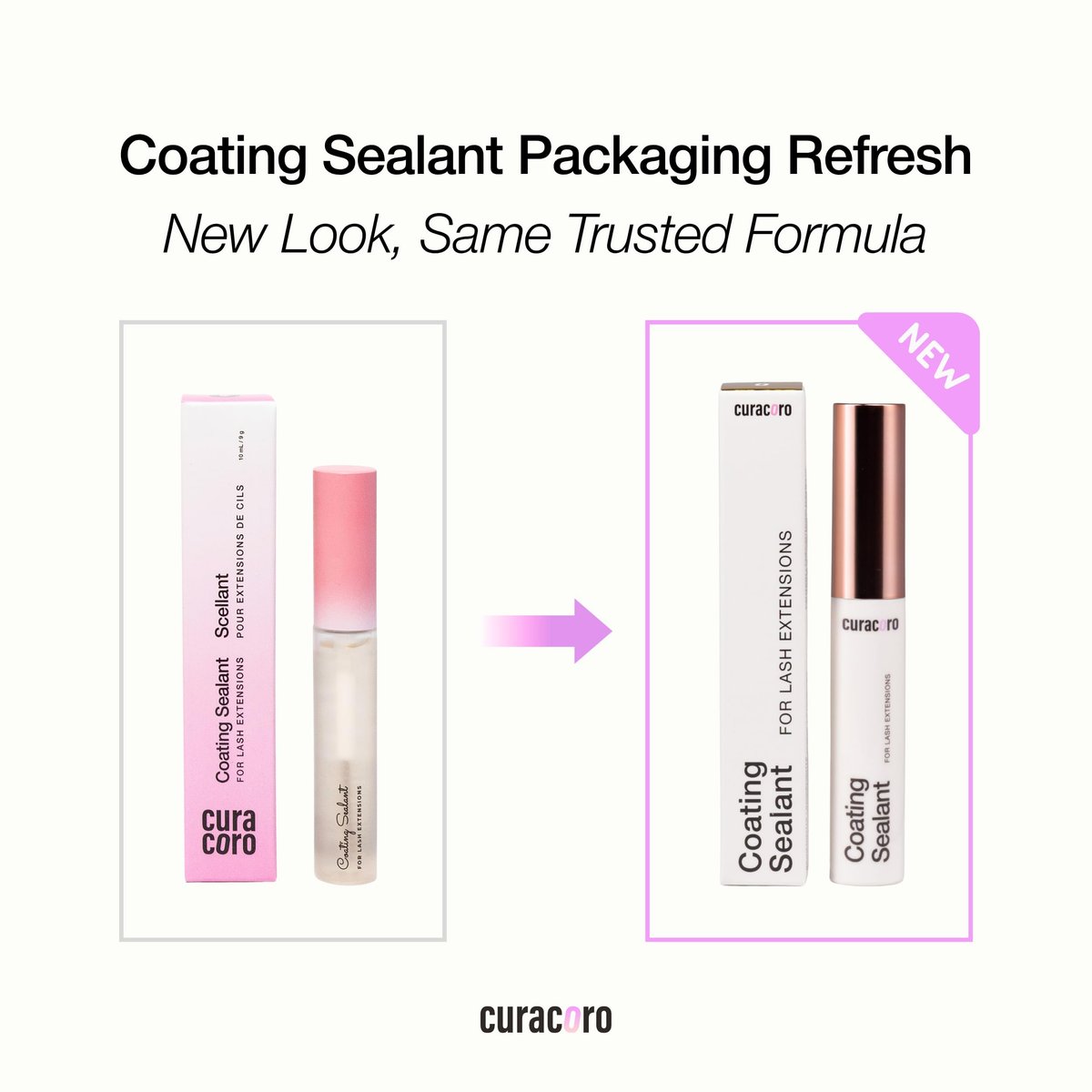 Curacoro 10ML Eyelash Coating Sealant - Professional Protective Topcoat for Long-Lasting Eyelash Extensions, Water-Resistance & Better Retention, Strong, Soft & Silky Lash Extensions Avelisse