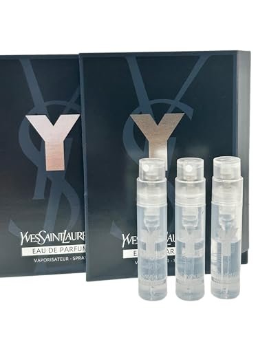 Yves Saint Laurent YSL Y Men Eau de Parfum Sample Vials (Set of 3) - 1.2 ml Each Avelisse