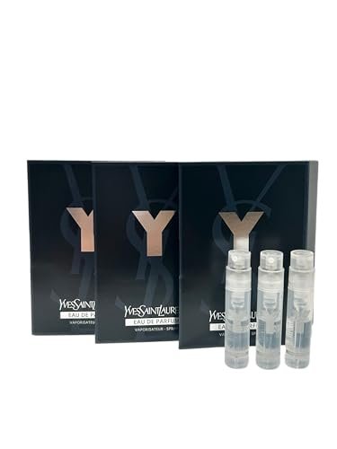 Yves Saint Laurent YSL Y Men Eau de Parfum Sample Vials (Set of 3) - 1.2 ml Each Avelisse