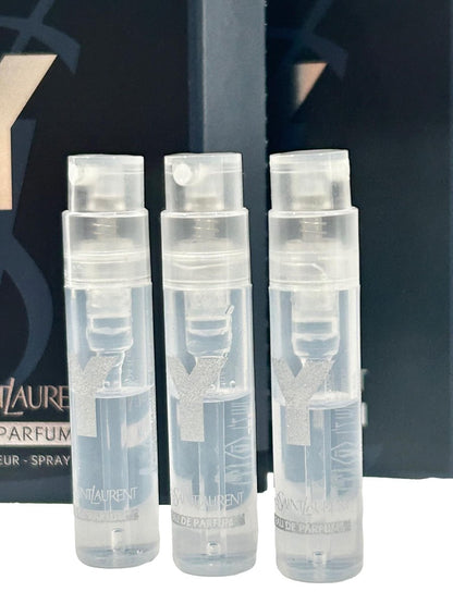 Yves Saint Laurent YSL Y Men Eau de Parfum Sample Vials (Set of 3) - 1.2 ml Each Avelisse