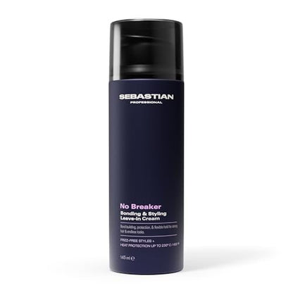 Sebastian Professional No Breaker Bonding & Styling Leave-In Cream - Intense Conditioning with Heat Protection, 72 HR Frizz-Free Flexible Hold, 4.9 fl oz Avelisse