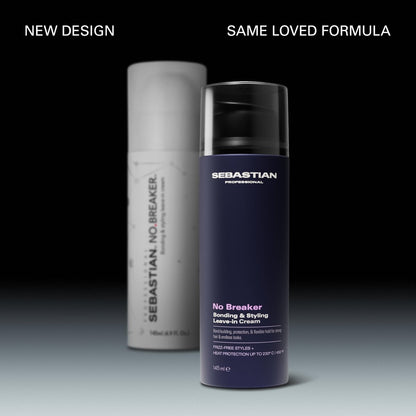Sebastian Professional No Breaker Bonding & Styling Leave-In Cream - Intense Conditioning with Heat Protection, 72 HR Frizz-Free Flexible Hold, 4.9 fl oz Avelisse
