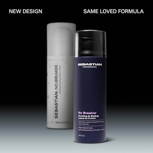 Sebastian Professional No Breaker Bonding & Styling Leave-In Cream - Intense Conditioning with Heat Protection, 72 HR Frizz-Free Flexible Hold, 4.9 fl oz Avelisse