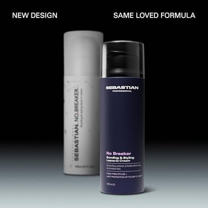 Sebastian Professional No Breaker Bonding & Styling Leave-In Cream - Intense Conditioning with Heat Protection, 72 HR Frizz-Free Flexible Hold, 4.9 fl oz Avelisse