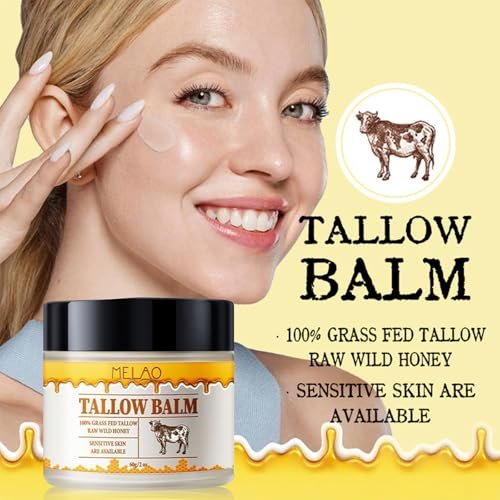 Whipped Beef Tallow and Honey Balm - Grass Fed Grass Finished Face Cream for All Skin Types, All-Natural Moisturizer for Face & Body, 2 OZ - görsel 10