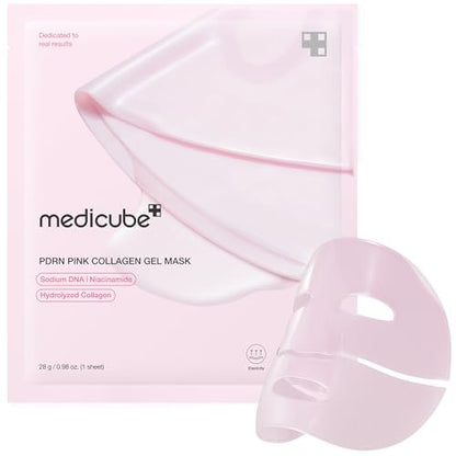 Medicube Salmon DNA PDRN Pink Collagen Jelly Gel Mask – Overnight Face Mask for Glass Glow Skin, Elasticity, Hydrating, Firming & Moisturizing | Korean Skincare, 28g