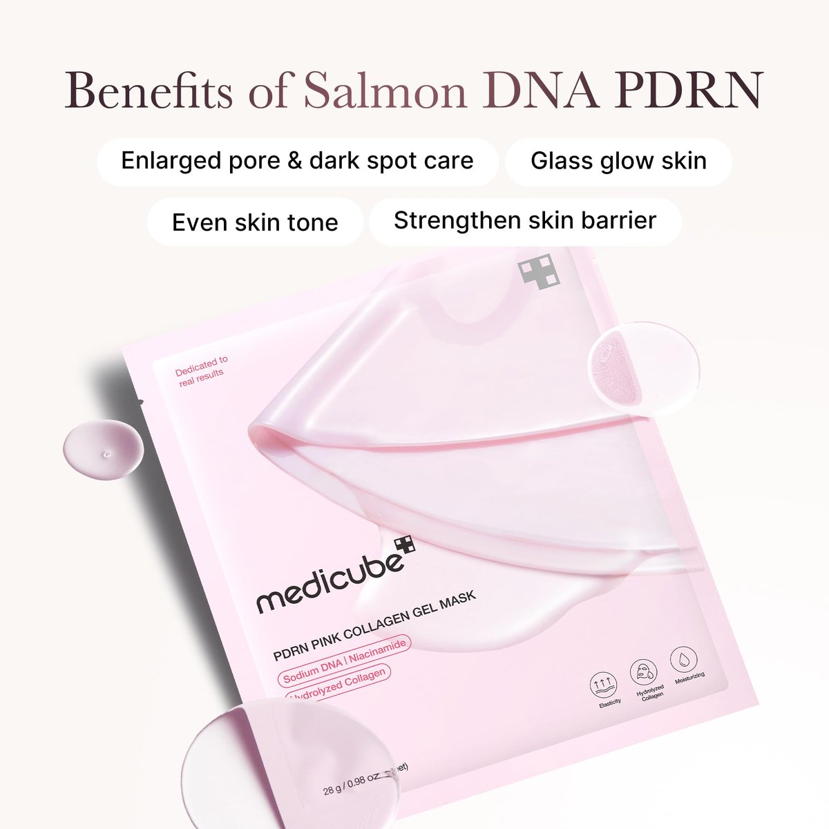 Medicube Salmon DNA PDRN Pink Collagen Jelly Gel Mask – Overnight Face Mask for Glass Glow Skin, Elasticity, Hydrating, Firming & Moisturizing | Korean Skincare, 28g - görsel 9