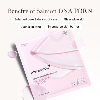Medicube Salmon DNA PDRN Pink Collagen Jelly Gel Mask – Overnight Face Mask for Glass Glow Skin, Elasticity, Hydrating, Firming & Moisturizing | Korean Skincare, 28g
