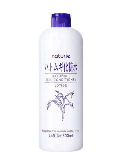 Naturie Hatomugi Skin Conditioner R 16.9 Fl Oz (500ml) – Hydrating Lotion for Face and Body, Fragrance-Free, Alcohol-Free, Hypoallergenic