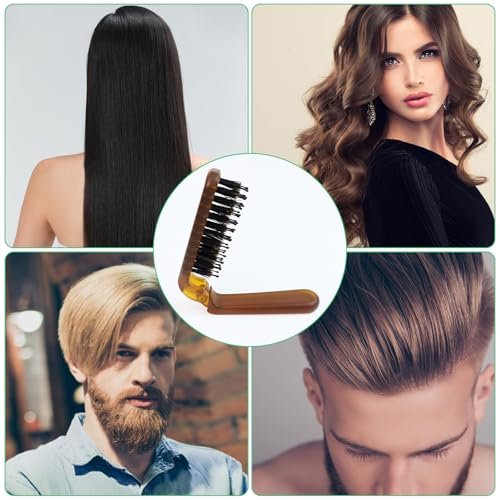 Travel Folding Hair Brush - Portable Pocket Boar Bristle Brush for Men, Women, and Kids - Restore Shine to Thin, Thick, Curly, Straight, Wet, Dry Hair Avelisse