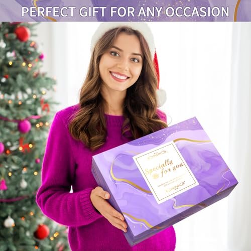 Lavender Spa Gifts for Women – 16 Piece Self Care Basket with Blanket, Valentines Day Birthday Get Well Sympathy Care Package for Her Avelisse