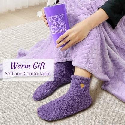 Lavender Spa Gifts for Women – 16 Piece Self Care Basket with Blanket, Valentines Day Birthday Get Well Sympathy Care Package for Her Avelisse