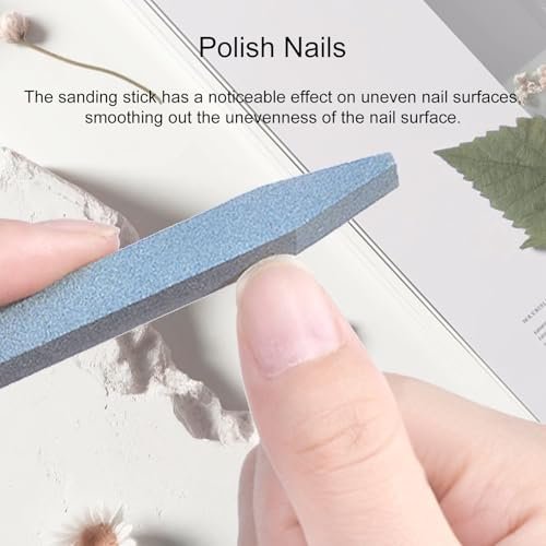 Jaasuee 8-Piece Stone Nail File and Pumice Stone Stick Set - Nail Cuticle Pusher and Buffing Tool for Home and Salon Use - görsel 10
