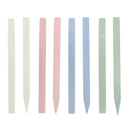 Jaasuee 8-Piece Stone Nail File and Pumice Stone Stick Set - Nail Cuticle Pusher and Buffing Tool for Home and Salon Use - görsel 2