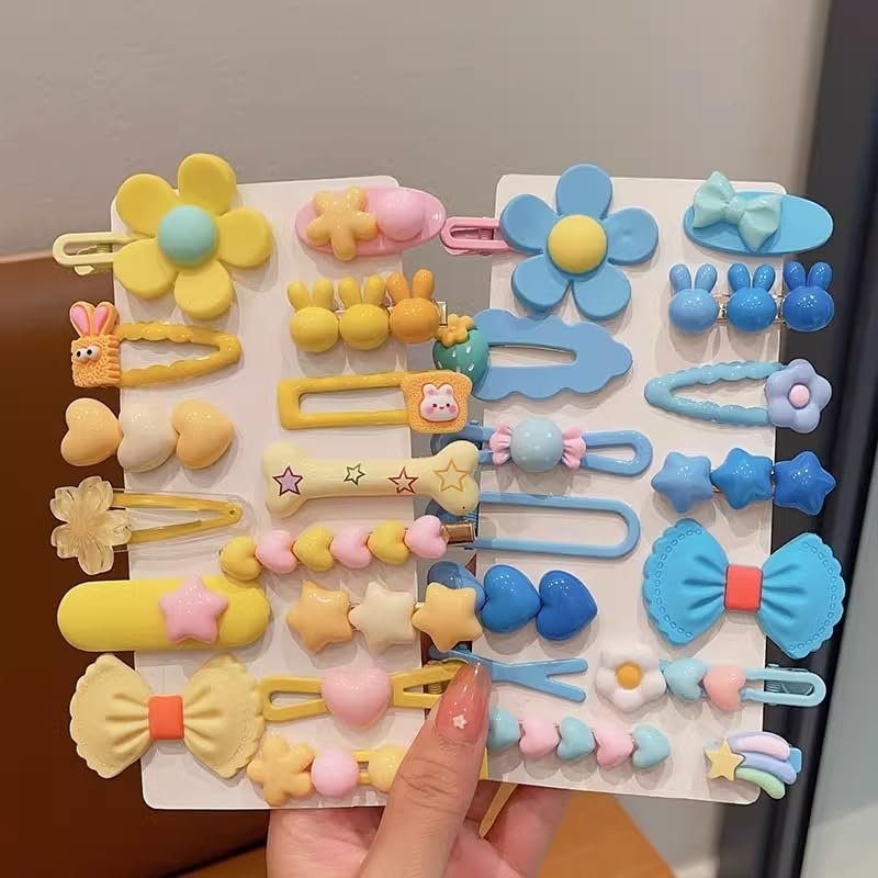 4 Pack Girl Hair Clips - Cute Candy Color Hair Accessories for Kids, Teens, and Little Girls - Multiple Patterns - görsel 6