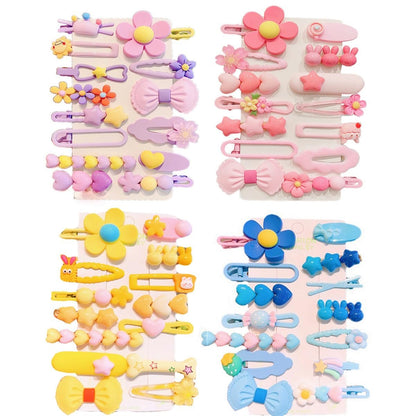 4 Pack Girl Hair Clips - Cute Candy Color Hair Accessories for Kids, Teens, and Little Girls - Multiple Patterns