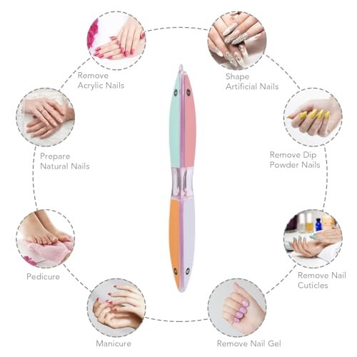 6-Sided Nail File and Buffer – All-in-One Shaping & Polishing Tool for Natural and Acrylic Nails, Gifts for Women - görsel 14