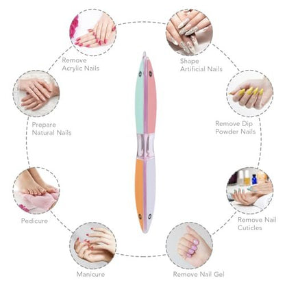 6-Sided Nail File and Buffer – All-in-One Shaping & Polishing Tool for Natural and Acrylic Nails, Gifts for Women
