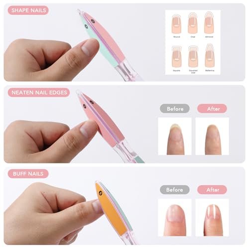 6-Sided Nail File and Buffer – All-in-One Shaping & Polishing Tool for Natural and Acrylic Nails, Gifts for Women - görsel 6