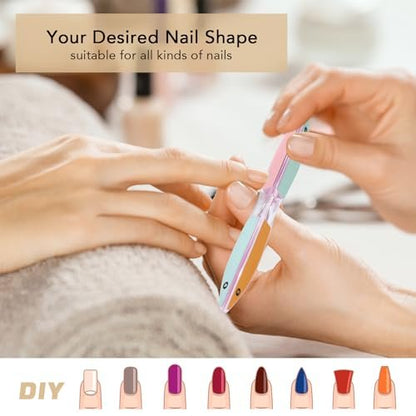 6-Sided Nail File and Buffer – All-in-One Shaping & Polishing Tool for Natural and Acrylic Nails, Gifts for Women