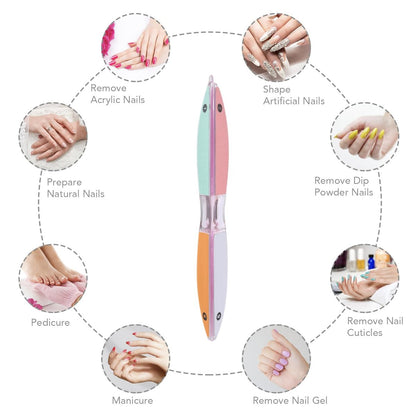6-Sided Nail File and Buffer – All-in-One Shaping & Polishing Tool for Natural and Acrylic Nails, Gifts for Women