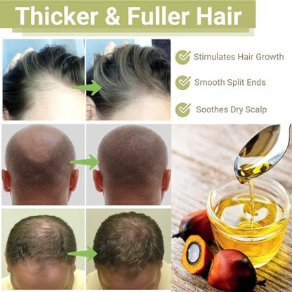 Lampolar RAW Batana Oil for Hair Growth - Dr Sebi Organic Unrefined Batana Oil from Honduras, 100% Pure & Natural, Thicker & Stronger Hair - 2 Fl Oz (60 ml) - 1 Pack
