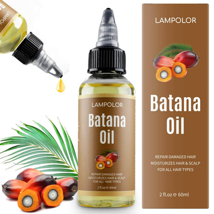 Lampolar RAW Batana Oil for Hair Growth - Dr Sebi Organic Unrefined Batana Oil from Honduras, 100% Pure & Natural, Thicker & Stronger Hair - 2 Fl Oz (60 ml) - 1 Pack