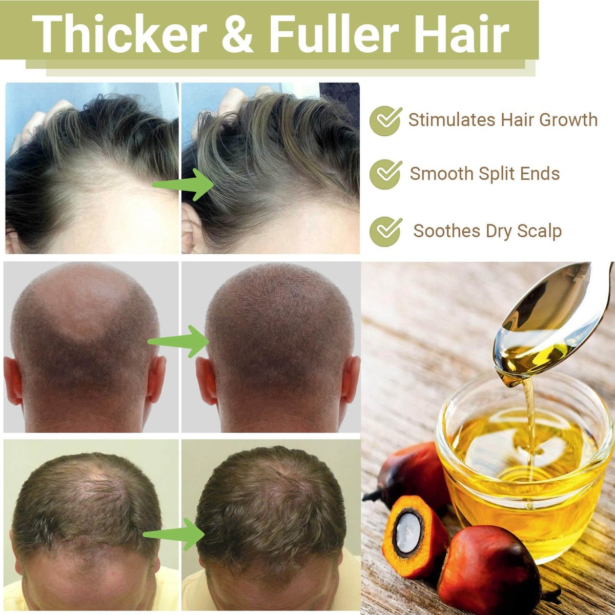 Lampolar RAW Batana Oil for Hair Growth - Dr Sebi Organic Unrefined Batana Oil from Honduras, 100% Pure & Natural, Thicker & Stronger Hair - 2 Fl Oz (60 ml) - 1 Pack - görsel 9