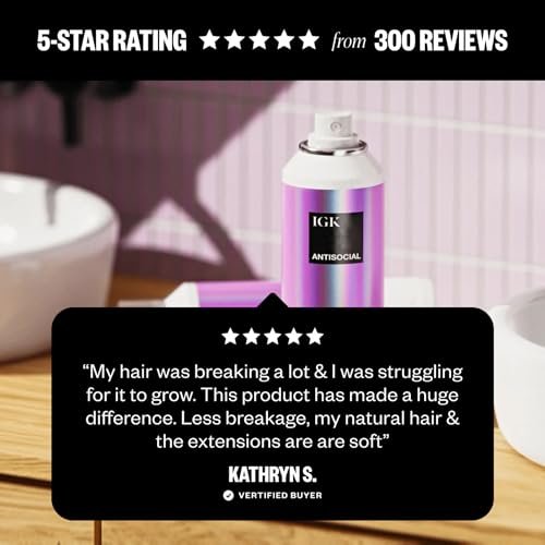 IGK Antisocial Dry Hair Mask – Leave-in Overnight Mask for Dry Hair, Bond-Building Treatment, Hydration & Shine, Repairs & Softens, Safe for Extensions, Full Size + Travel Size Avelisse