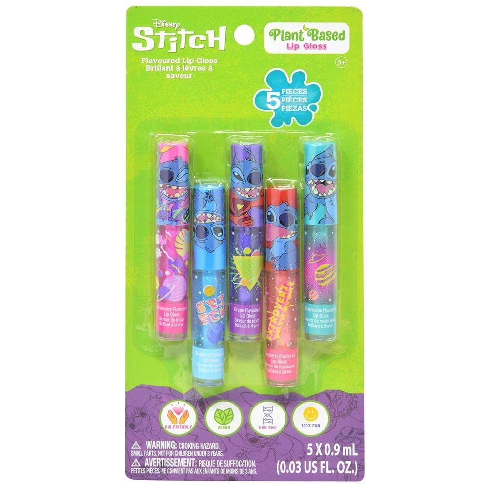 Disney Stitch Flavored Lip Gloss Set for Kids - 0.15 Fl Oz, Multicolor - görsel 1