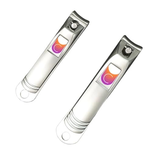 CUTICOR Nail Clipper Set – 2-Pack Stainless Steel Fingernail and Toenail Clippers with Travel Case for Men and Women Avelisse