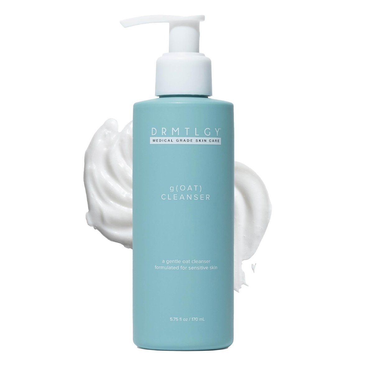 DRMTLGY gOAT Cleanser - Lightweight Moisturizing Face Wash for Sensitive Skin with Oat, Hyaluronic Acid & Aloe Extract, Fragrance Free Gentle Facial Cleansing Milk, 5.75 oz - görsel 1