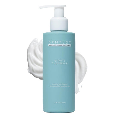 DRMTLGY gOAT Cleanser - Lightweight Moisturizing Face Wash for Sensitive Skin with Oat, Hyaluronic Acid & Aloe Extract, Fragrance Free Gentle Facial Cleansing Milk, 5.75 oz