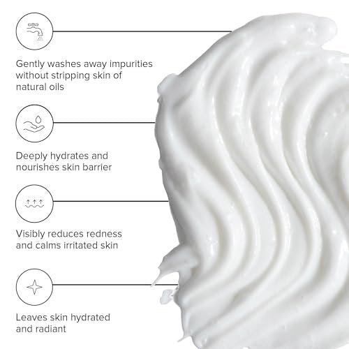 DRMTLGY gOAT Cleanser - Lightweight Moisturizing Face Wash for Sensitive Skin with Oat, Hyaluronic Acid & Aloe Extract, Fragrance Free Gentle Facial Cleansing Milk, 5.75 oz - görsel 4