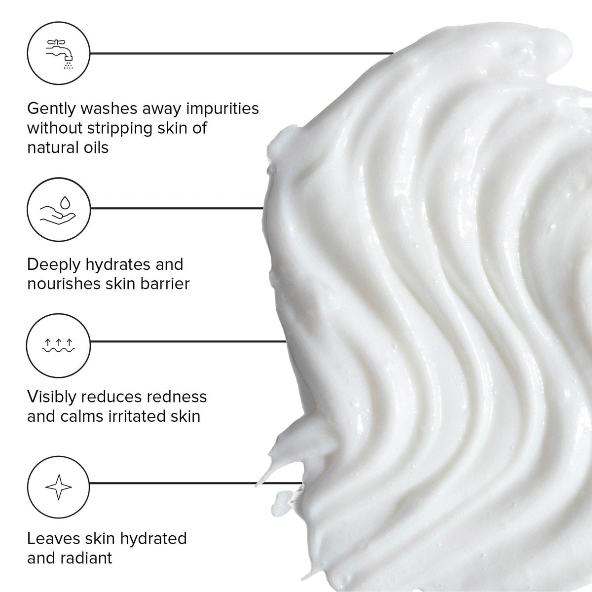 DRMTLGY gOAT Cleanser - Lightweight Moisturizing Face Wash for Sensitive Skin with Oat, Hyaluronic Acid & Aloe Extract, Fragrance Free Gentle Facial Cleansing Milk, 5.75 oz - görsel 3