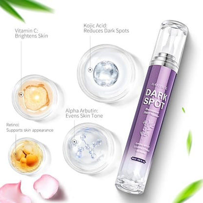 HANYWIL Dark Spot Remover for Face and Body | Dark Spot Corrector Serum with Roller for Age Spots, Sun Spots, Freckles, Melasma