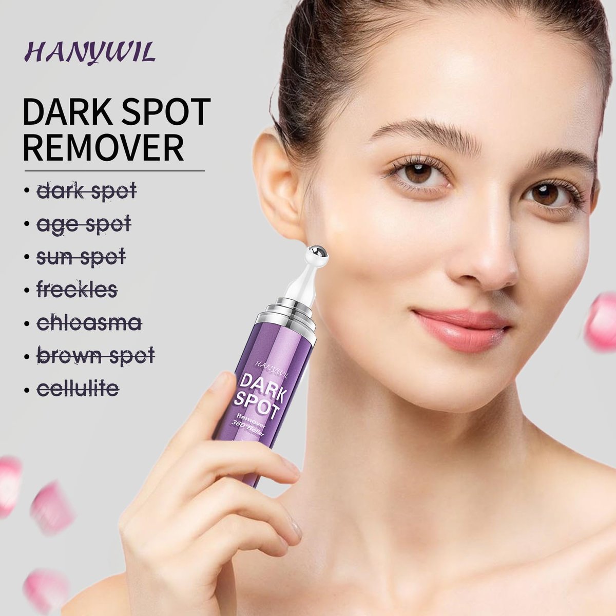 HANYWIL Dark Spot Remover for Face and Body | Dark Spot Corrector Serum with Roller for Age Spots, Sun Spots, Freckles, Melasma - görsel 7