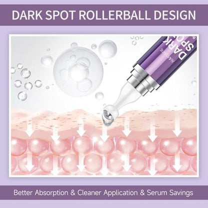 HANYWIL Dark Spot Remover for Face and Body | Dark Spot Corrector Serum with Roller for Age Spots, Sun Spots, Freckles, Melasma