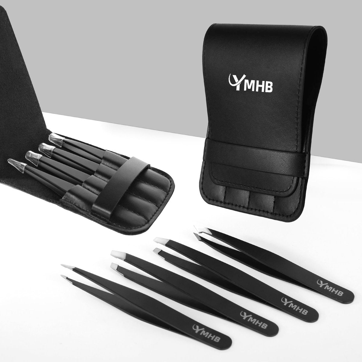 4-Piece Stainless Steel Tweezers Set – Precision Eyebrow Tweezers for Facial Hair, Splinter & Ingrown Hair Removal – Gifts for Women, Men, Adults - görsel 7