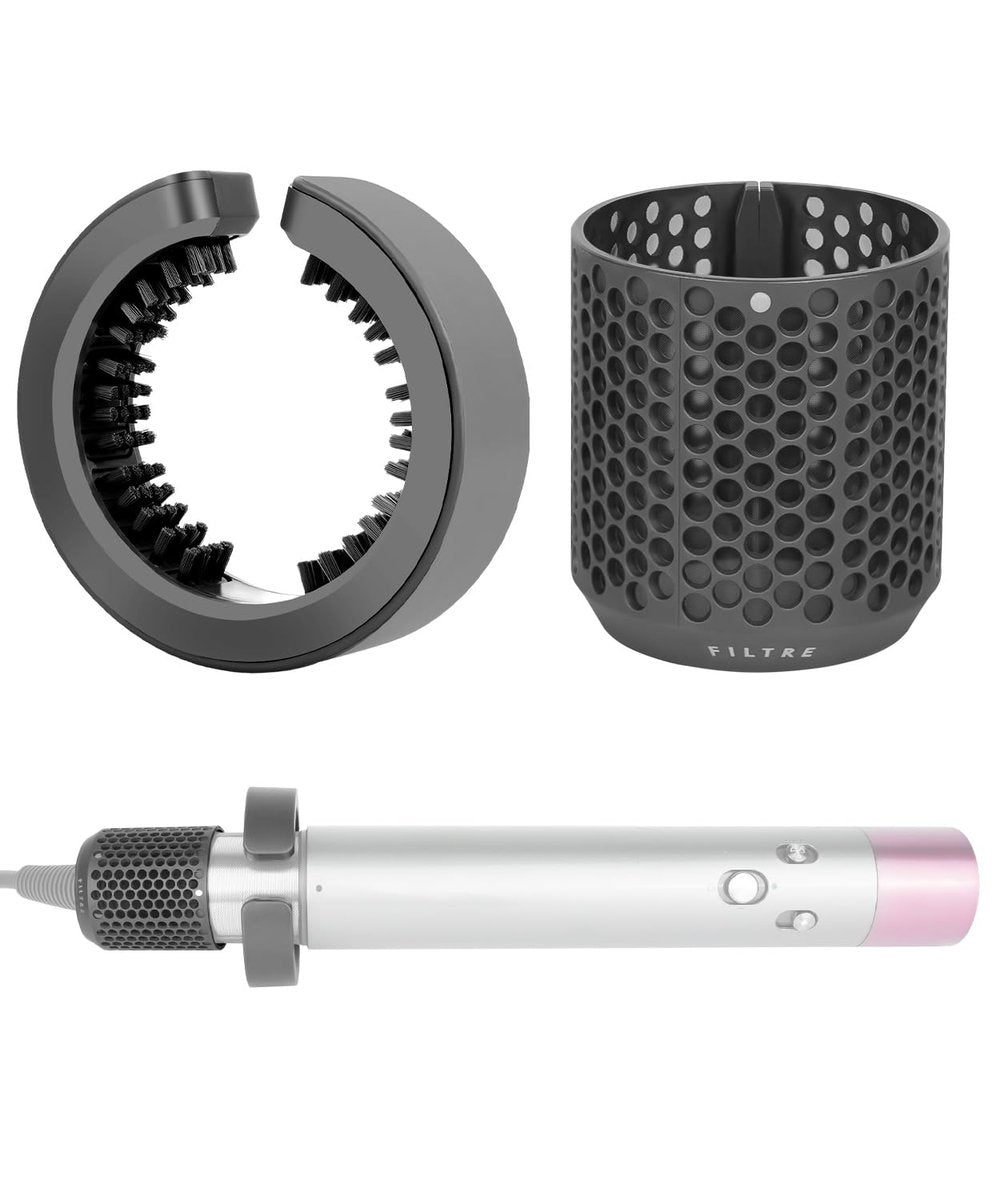 YTCHYYSK Outer Filter Cage Cover Replacement and Cleaning Brush for Dyson Airwrap HS01 HS05 - Magnetic Filter Cover Part 969758-06 & 969760-01, Grey Avelisse